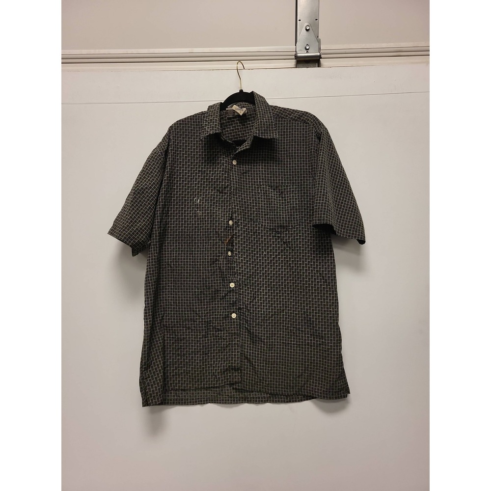Bennington Mens XL Short Sleeve Button Up Shirt Plaid Pattern Casual Top